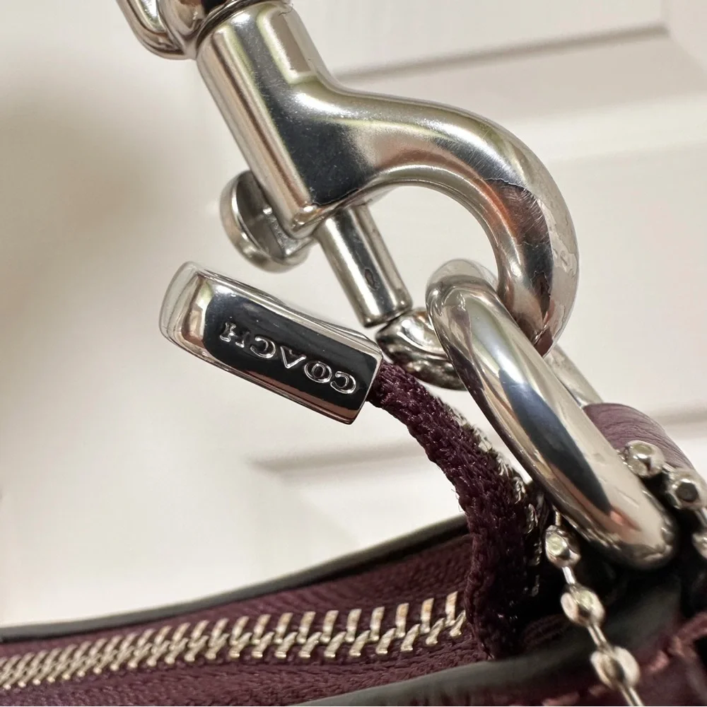 SOLD Coach Charlotte Refined Pebbled Leather Baguette Shoulder Bag - Picture 11 of 16